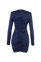 Eleni Drapeli Lavcivert Mini Elbise - 3