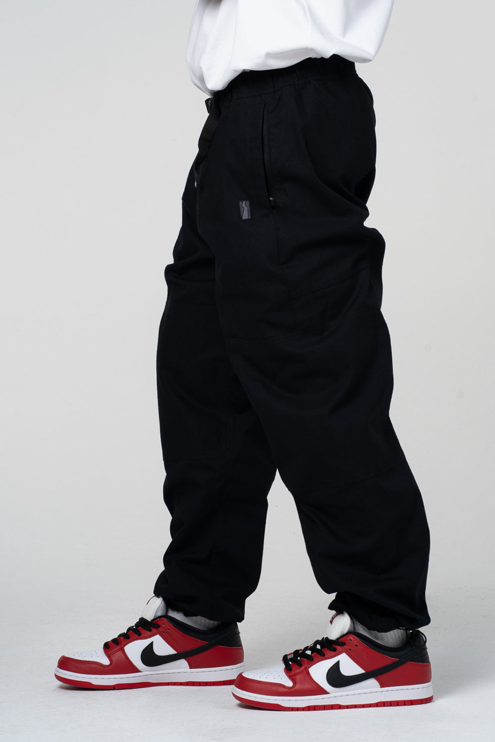 Double Knee Pant Black - 3