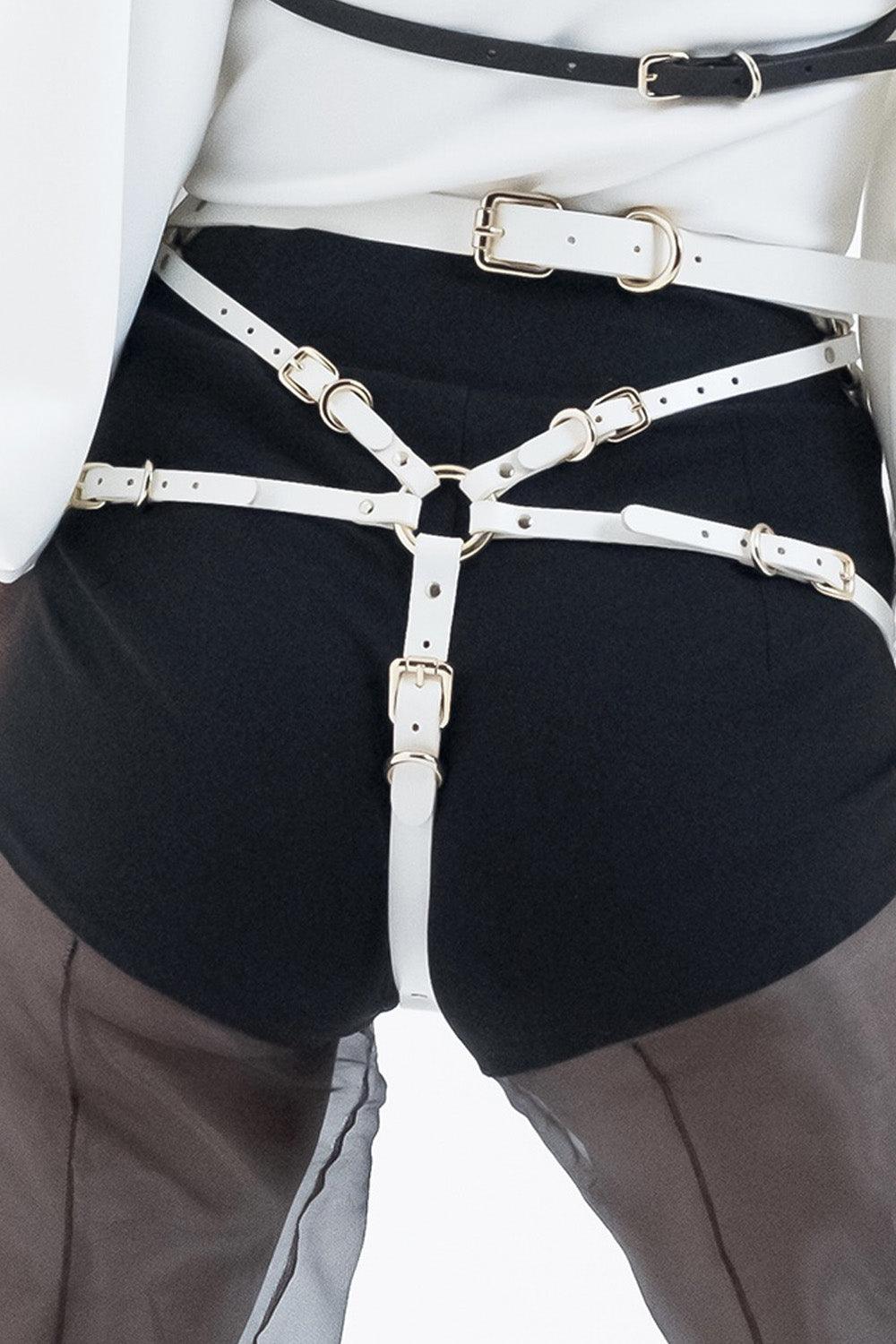 Enygma Harness White Gold Deri Aksesuar - 1