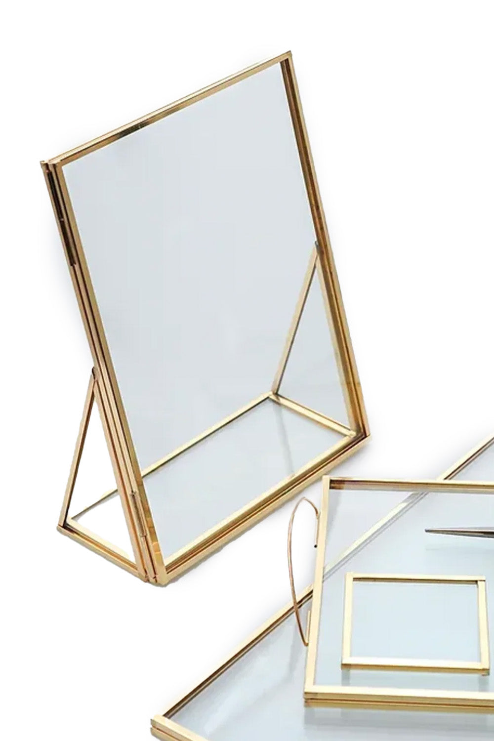 6 Parça Pirinç Gold Nişan Takımı Damat Kahvesi Sunum Tepsisi Yüzük Kutusu - 4