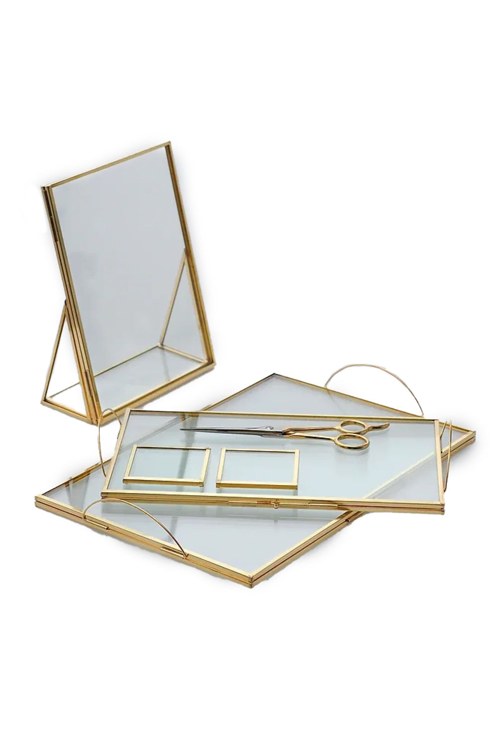 6 Parça Pirinç Gold Nişan Takımı Damat Kahvesi Sunum Tepsisi Yüzük Kutusu - 5