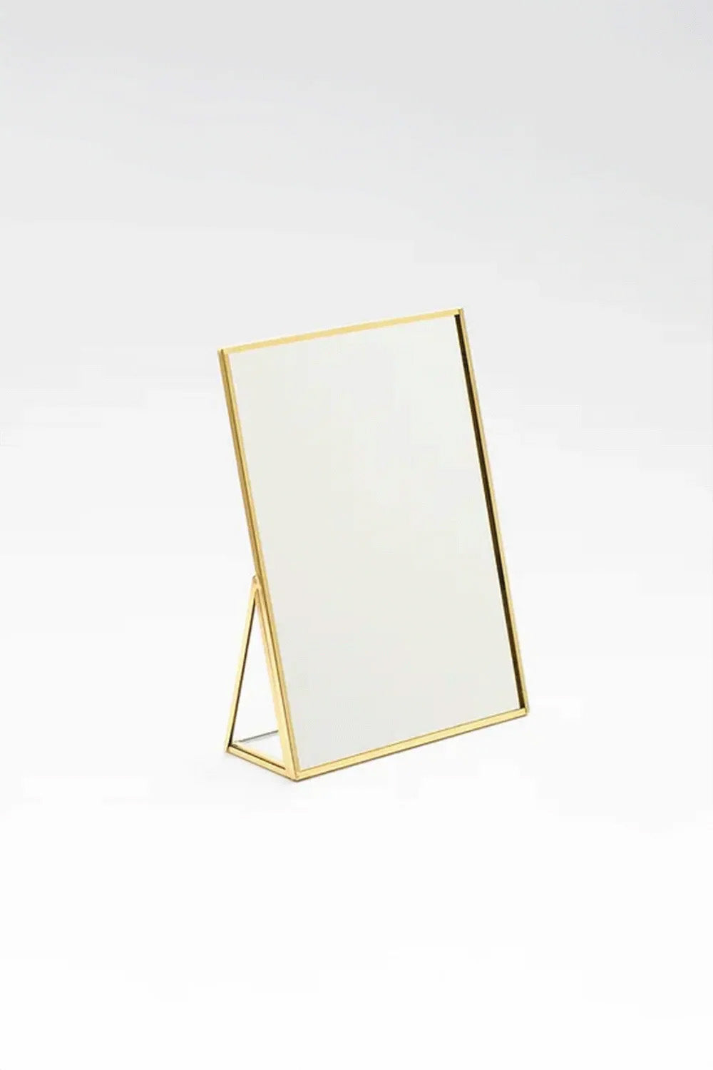 Pirinç Gold Masaüstü Makyaj Aynası 20x15cm - 0