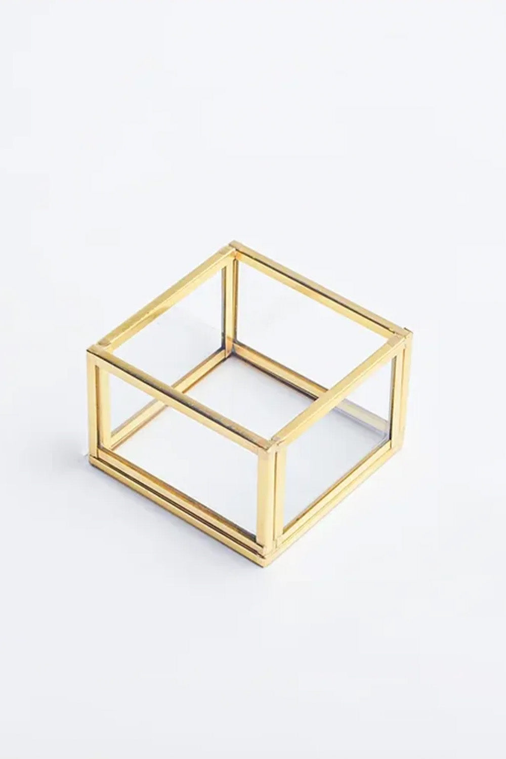 2 Adet Pirinç Gold Takı Aksesuar Yüzük Kutusu 7x7x4cm - 3