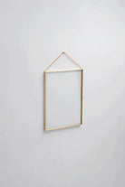 Dikey Pirinç Gold Cam Duvar Askılı Fotoğraf Çerçevesi Kapaklı 25x20cm - 0