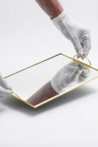 3 Parça Pirinç Gold Nişan Takımı Damat Kahvesi Sunum Tepsisi Yüzük Kutusu - 2