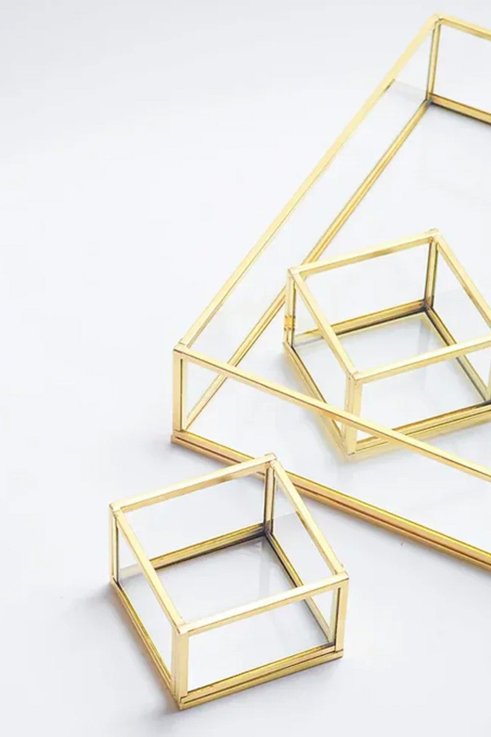 3 Parça Pirinç Gold Nişan Takımı Damat Kahvesi Sunum Tepsisi Yüzük Kutusu - 6