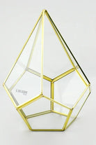 Pirinç Gold Geometrik Teraryum Cam Fanus Takı Aksesuar Çikolata Kutusu 31x22x2cm - 2
