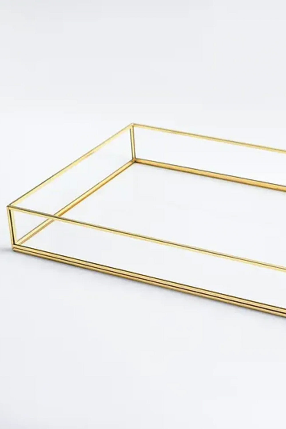 Pirinç Gold Tepsi Damat Kahvesi Nişan Sunum Tepsisi 35x25x6cm - 2