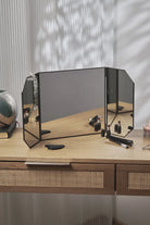 Siyah | Makyaj Aynası | Masaüstü | 60x30cm - 1