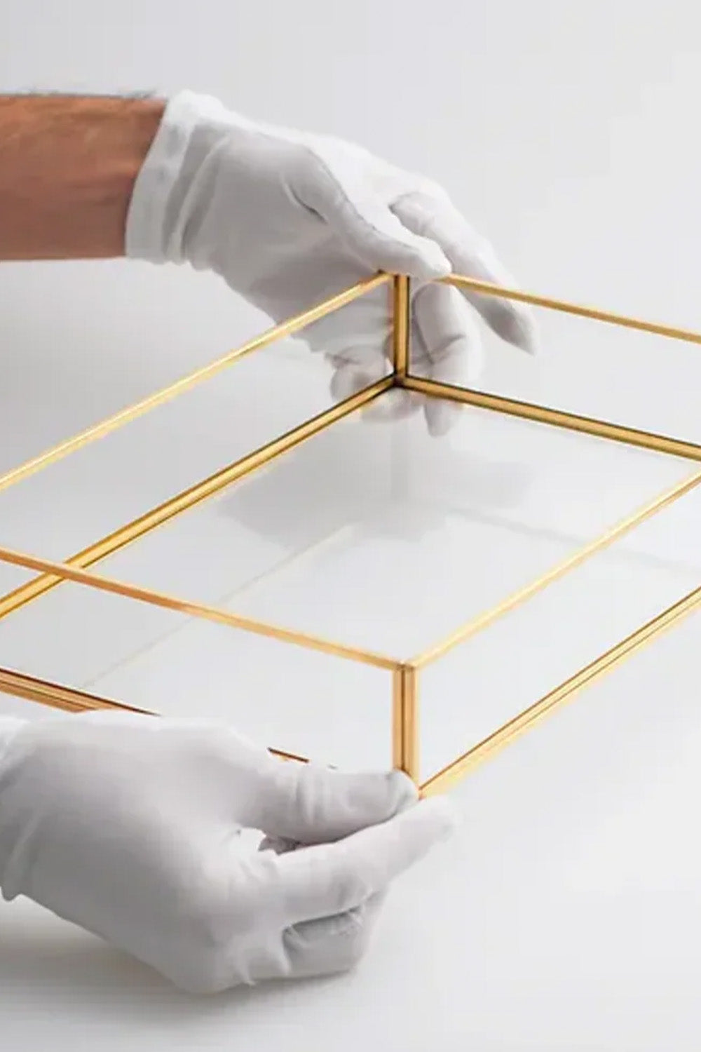 Pirinç Gold Tepsi Damat Kahvesi Nişan Sunum Tepsisi 30x20x6cm - 1