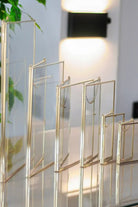 6 Parça Dikey Pirinç Gold Duvar Askılı Kapaklı Cam Fotoğraf Çerçeve Takımı - 2