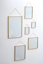 6 Parça Dikey Pirinç Gold Duvar Askılı Kapaklı Cam Fotoğraf Çerçeve Takımı - 3