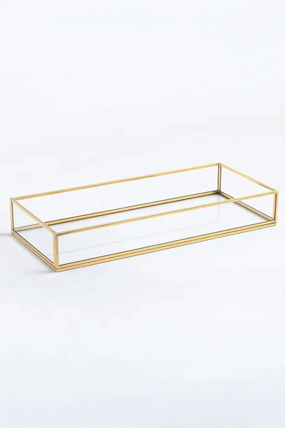 Pirinç Gold Tepsi Damat Kahvesi Nişan Sunum Tepsisi 35x15x6cm - 0