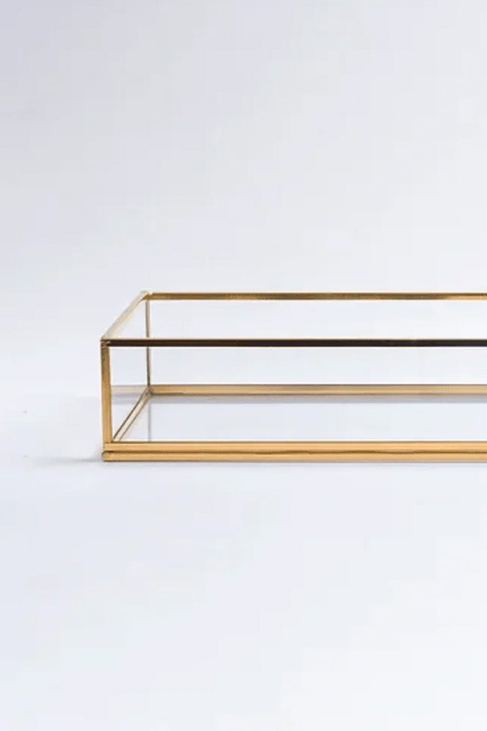 Pirinç Gold Tepsi Damat Kahvesi Nişan Sunum Tepsisi 35x15x6cm - 1