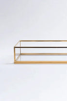 Pirinç Gold Tepsi Damat Kahvesi Nişan Sunum Tepsisi 35x15x6cm - 1