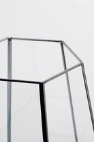 Siyah Geometrik Teraryum Cam Fanus Mumluk 34x26x26cm - 2