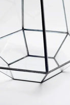 Siyah Geometrik Teraryum Cam Fanus Mumluk 34x26x26cm - 3