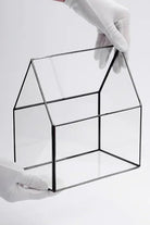 Siyah Geometrik Teraryum Cam Fanus Takı Aksesuar Çikolata Kutusu 23x20x12cm - 3