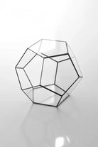 Siyah Geometrik Teraryum Cam Fanus Takı Aksesuar Çikolata Kutusu 21x21x17cm - 0