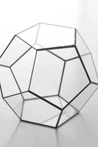 Siyah Geometrik Teraryum Cam Fanus Takı Aksesuar Çikolata Kutusu 21x21x17cm - 1