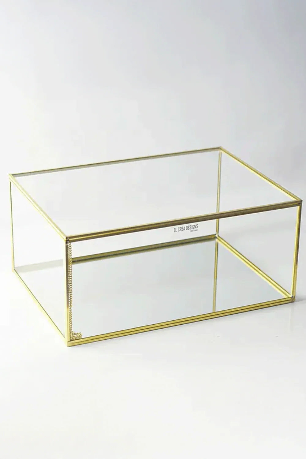 Pirinç Gold Takı Aksesuar Çikolata Kutusu Damat Bohçası Organizer 35x25x15cm - 0