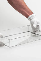 Gümüş Tepsi Damat Kahvesi Nişan Sunum Tepsisi 30x20x5cm - 1