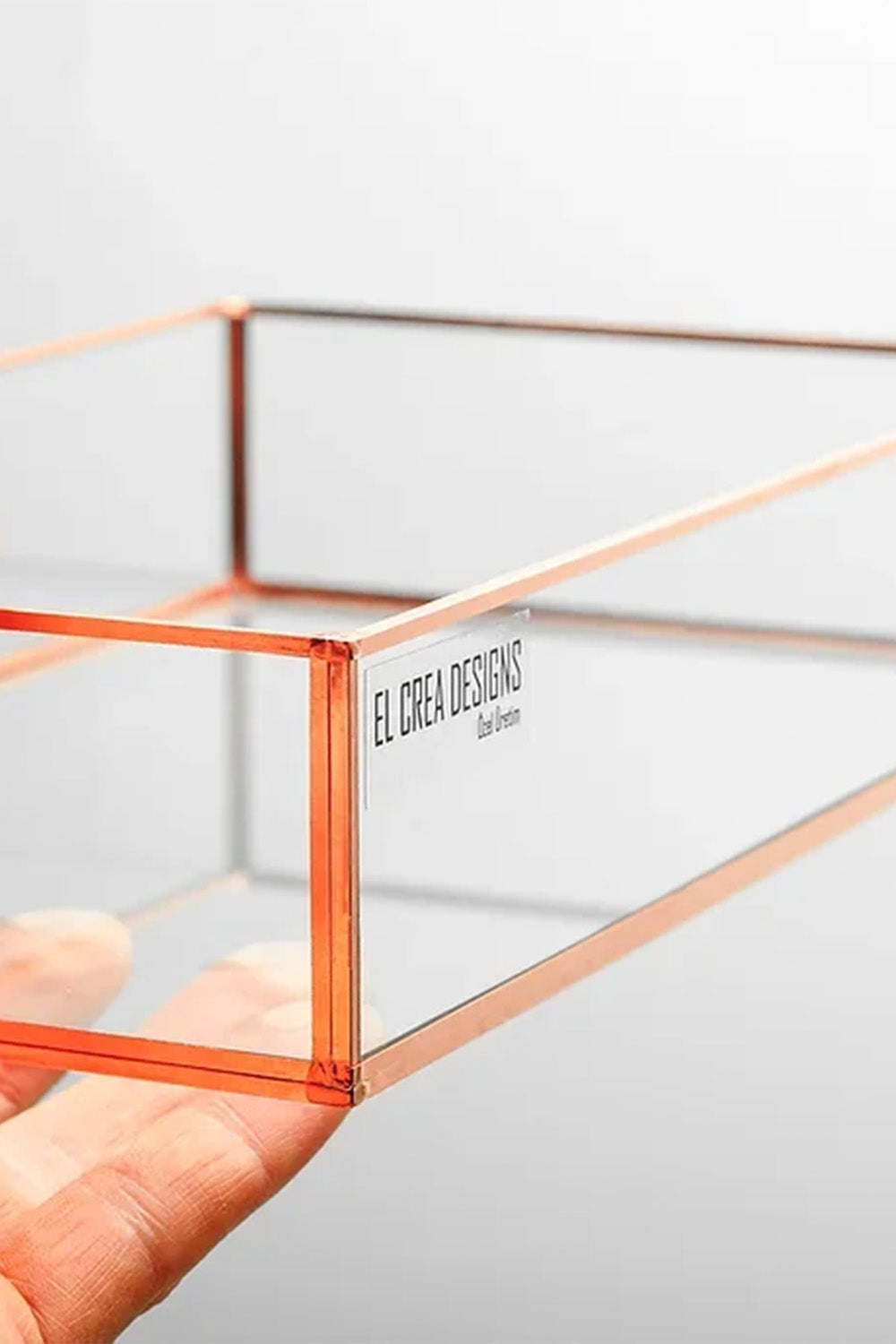 Bakır Rose Gold Tepsi Damat Kahvesi Nişan Sunum Tepsisi 25x15x5cm - 1