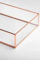 Bakır Rose Gold Tepsi Damat Kahvesi Nişan Sunum Tepsisi 25x15x5cm - 3