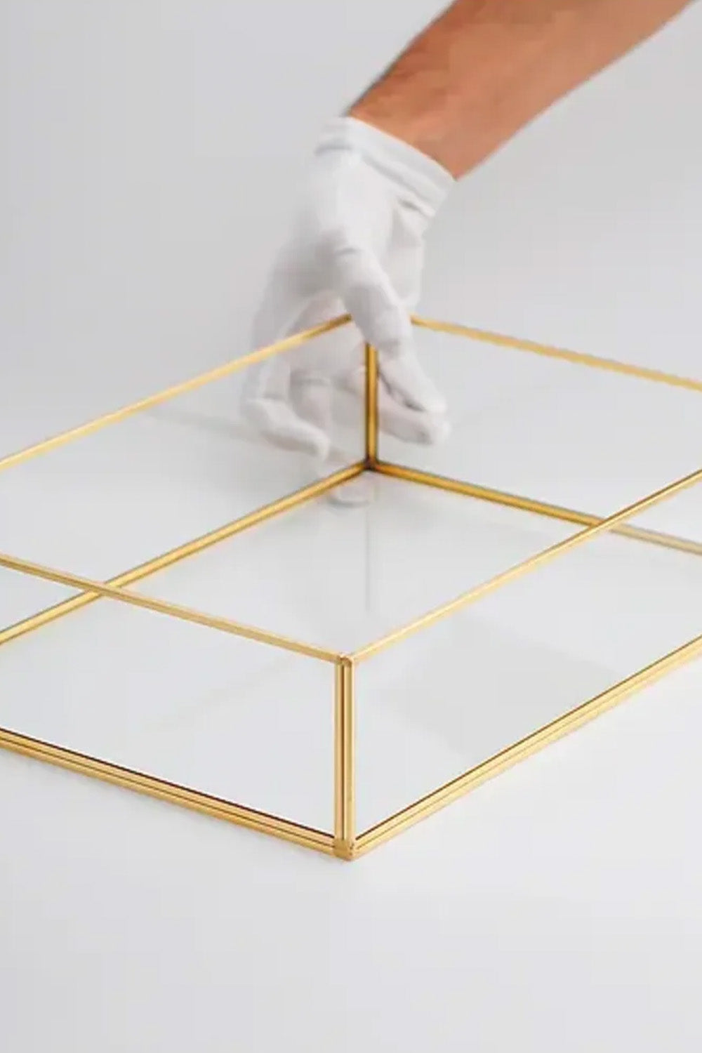 Pirinç Gold Tepsi Damat Kahvesi Nişan Sunum Tepsisi 35x25x8cm - 2