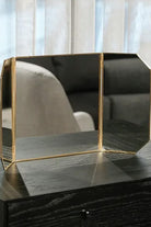 Pirinç Gold Masaüstü Makyaj Aynası 60x30cm - 1