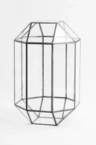 33x20x20cm | Cam Fanus | Geometrik Teraryum | Kapaklı | Çikolata Kutusu | Siyah - 4