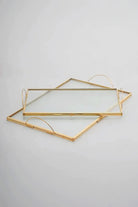 Pirinç Tepsi Damat KahVesi Nişan Sunum Tepsisi 30x20cm ve 25x15cm - 0