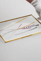 Pirinç Tepsi Damat KahVesi Nişan Sunum Tepsisi 30x20cm ve 25x15cm - 5