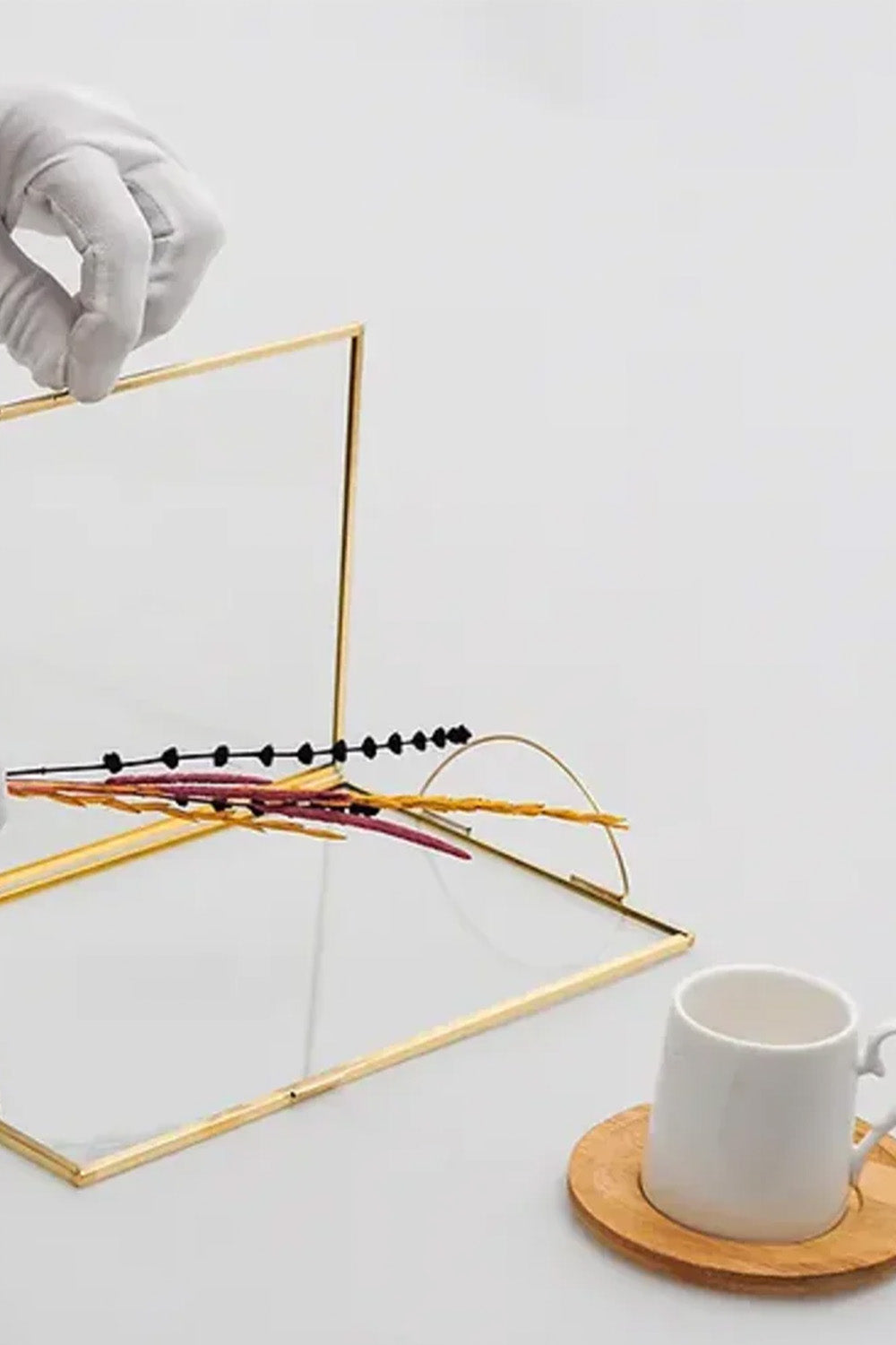 Pirinç Tepsi Damat Kahvesi Nişan Sunum Tepsisi 25x15cm - 1