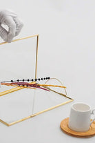 Pirinç Tepsi Damat Kahvesi Nişan Sunum Tepsisi 25x15cm - 1