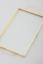 Pirinç Tepsi Damat Kahvesi Nişan Sunum Tepsisi 25x15cm - 3