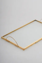 Pirinç Tepsi Damat Kahvesi Nişan Sunum Tepsisi 25x15cm - 5