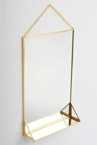 Pirinç Gold Duvar Askılı Ayna Raflı 30x20cm - 3