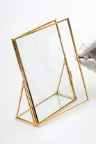 Pirinç Gold Kapaklı Cam Masaüstü Fotoğraf Çerçevesi 20x15cm - 1