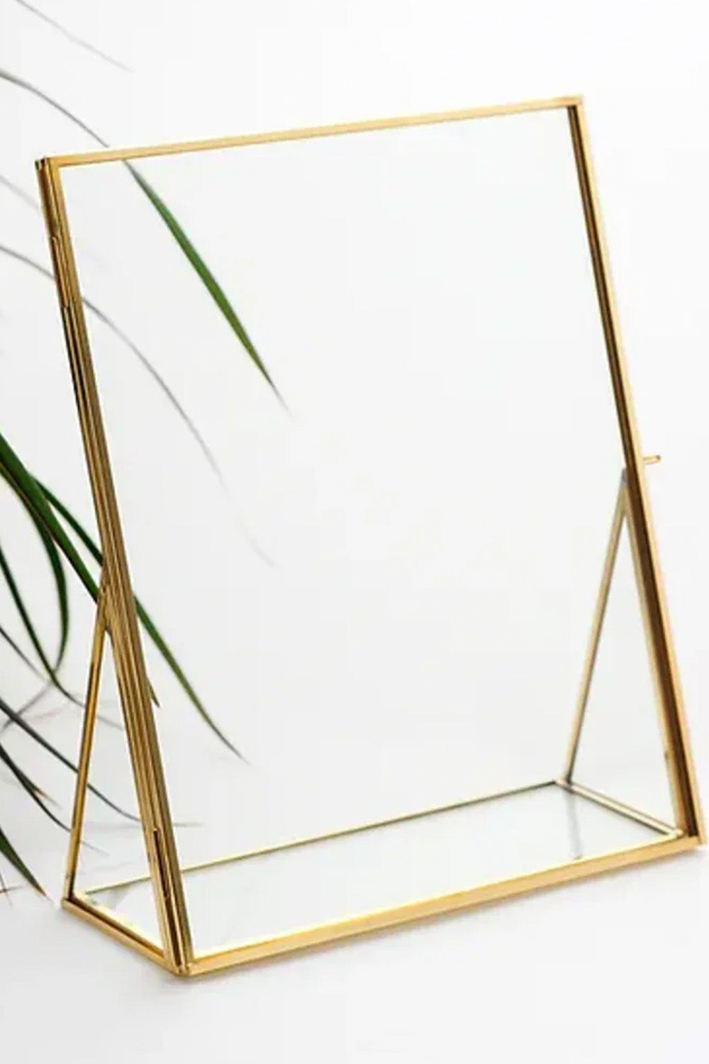 Pirinç Gold Kapaklı Cam Masaüstü Fotoğraf Çerçevesi 25x20cm - 1