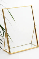 Pirinç Gold Kapaklı Cam Masaüstü Fotoğraf Çerçevesi 25x20cm - 1