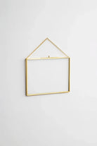 Yatay Pirinç Gold Kapaklı Cam Duvar Askılı Fotoğraf Çerçevesi 20x15cm - 0