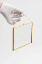 Yatay Pirinç Gold Kapaklı Cam Duvar Askılı Fotoğraf Çerçevesi 20x15cm - 2