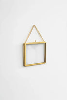 Yatay Pirinç Gold Kapaklı Cam Duvar Askılı Fotoğraf Çerçevesi 10x8cm - 0