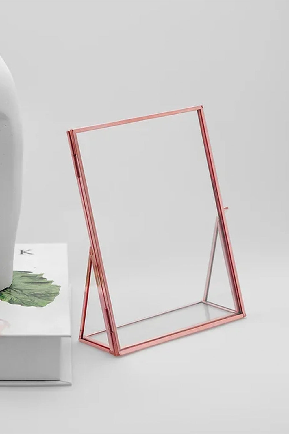 Bakır Rose Kapaklı Cam Masaüstü Fotoğraf Çerçevesi 20x15cm - 1