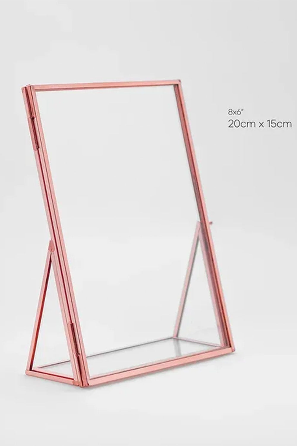 Bakır Rose Kapaklı Cam Masaüstü Fotoğraf Çerçevesi 20x15cm - 5