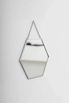 Gümüş Altıgen Duvar Askılı Ayna 20x18cm - 0