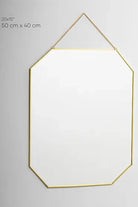 Pirinç Gold Duvar Askılı Ayna 50x40cm - 6