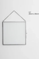 Dikey Ve Yatay Gümüş Cam Duvar Askılı Fotoğraf Çerçevesi Kapaklı 20x20cm - 3