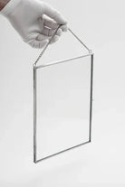 Dikey Gümüş Cam Duvar Askılı Fotoğraf Çerçevesi Kapaklı 25x20cm - 3
